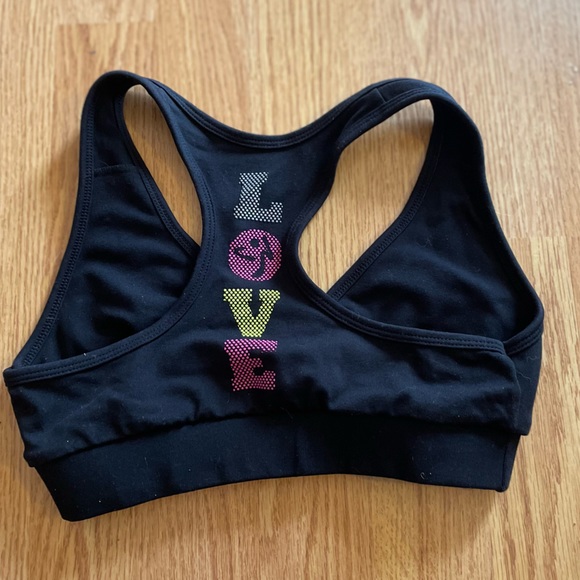 Black Zumba Fitness Sports Bra - Picture 3 of 3